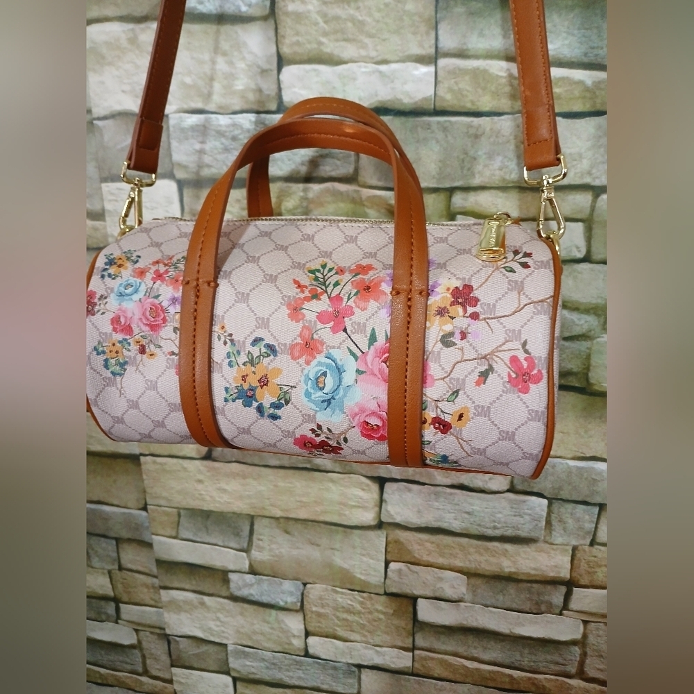 Steve Madden Floral Crossbody Satchel Tote Purse Cottagecore - Picture 2 of 8